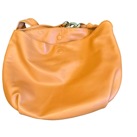 Sondra Roberts squared orange soft vegan leather hobo bag - Picture 3 of 8